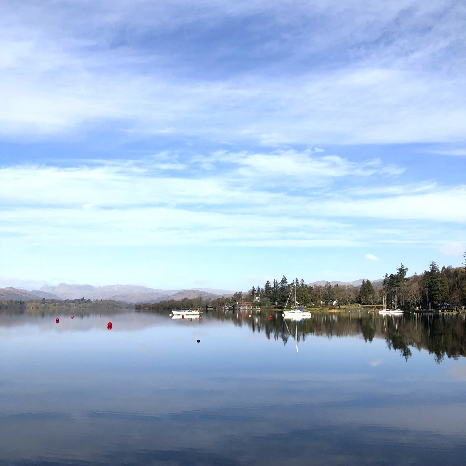 View across Lake Windermere from Miller Ground